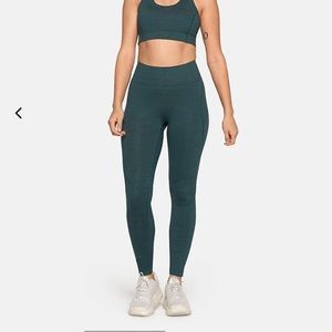 Outdoor Voices Green Leggings High-Waisted Seamless